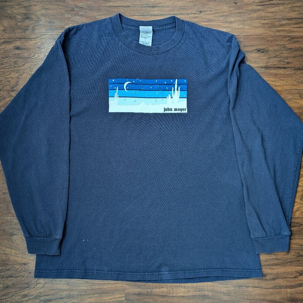 Rare Vintage 2002 John Mayer Fall Tour Long Sleeve Shirt Sz L